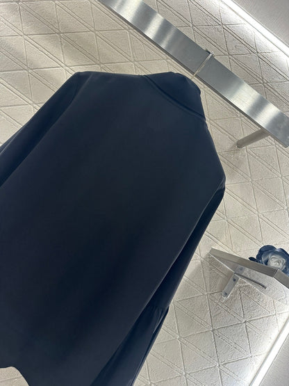 Bow ribbon wide sleeved shirt