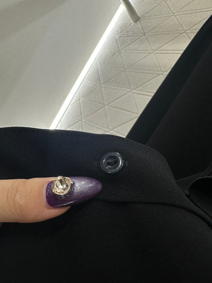 Bow ribbon wide sleeved shirt