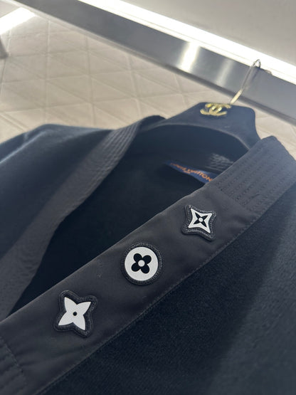 V-neck diagonal knit cardigan