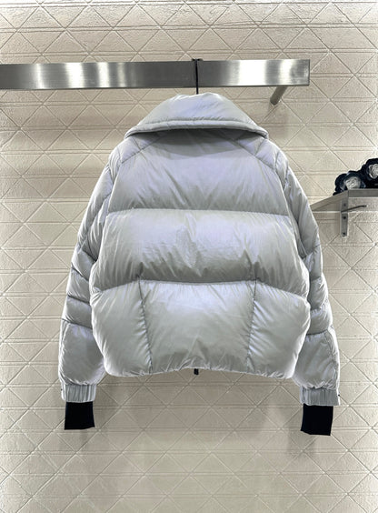 Flip collar jacket, reflective down jacket