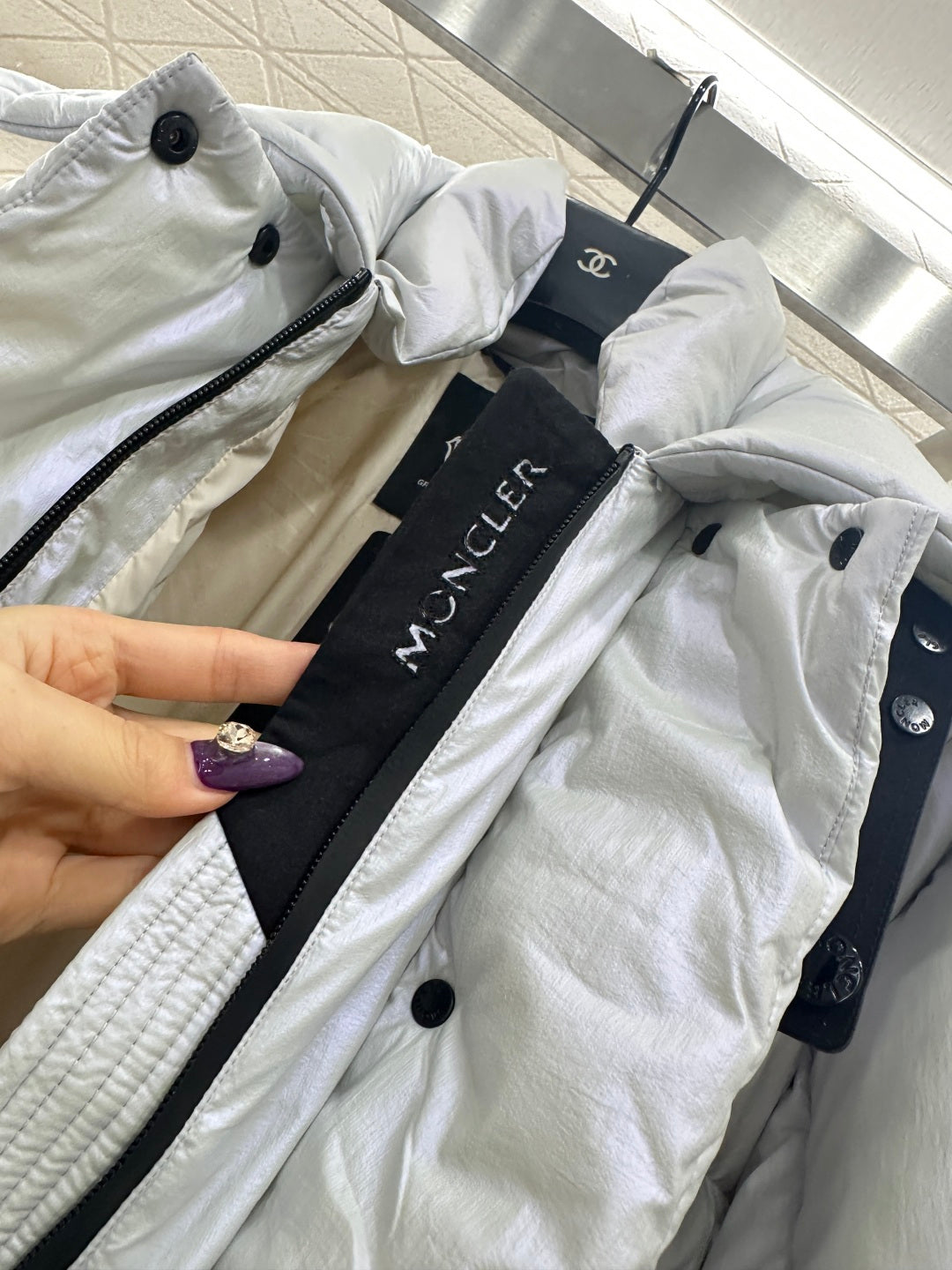 Flip collar jacket, reflective down jacket