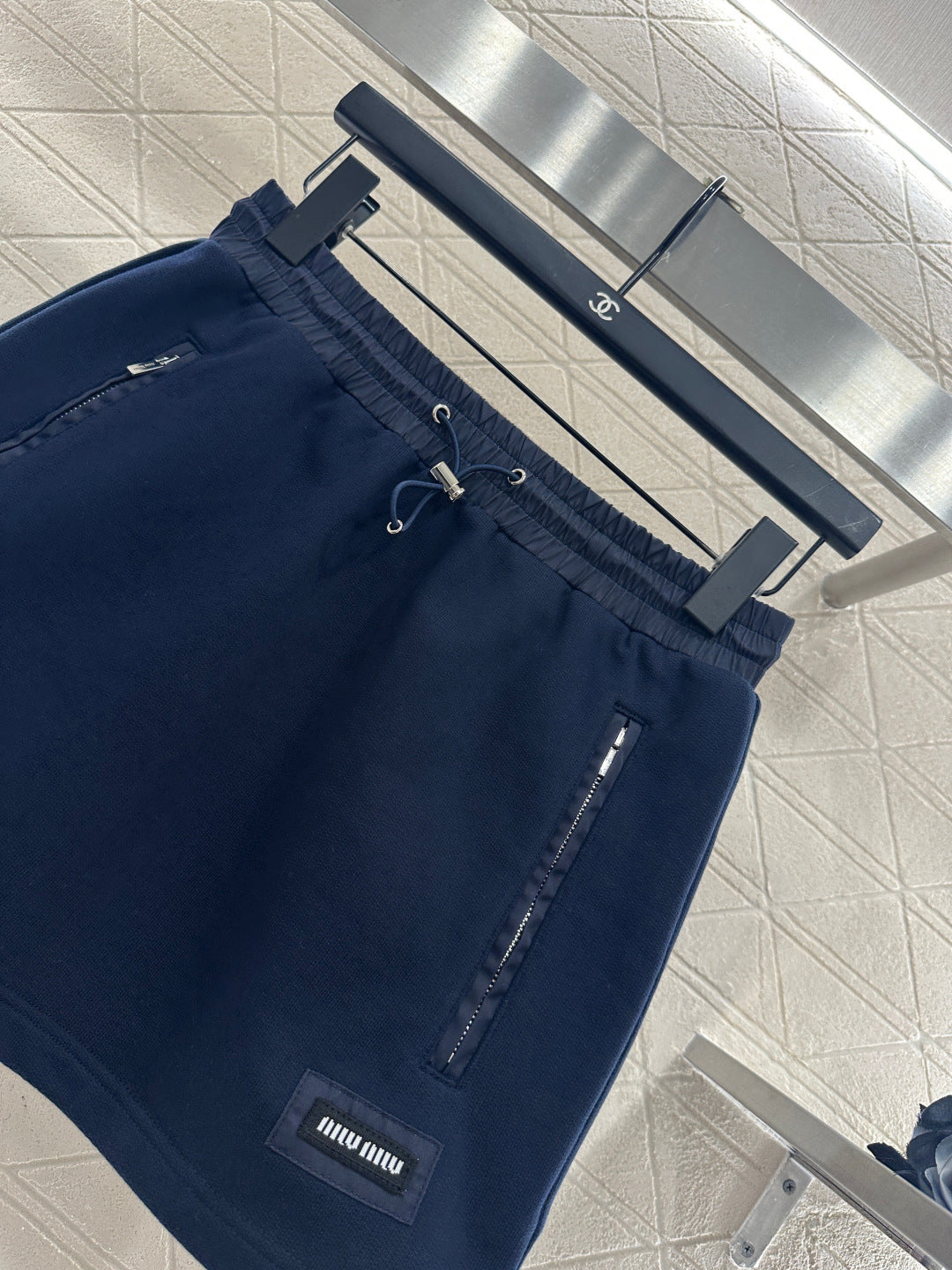 Zipper drawstring skirt