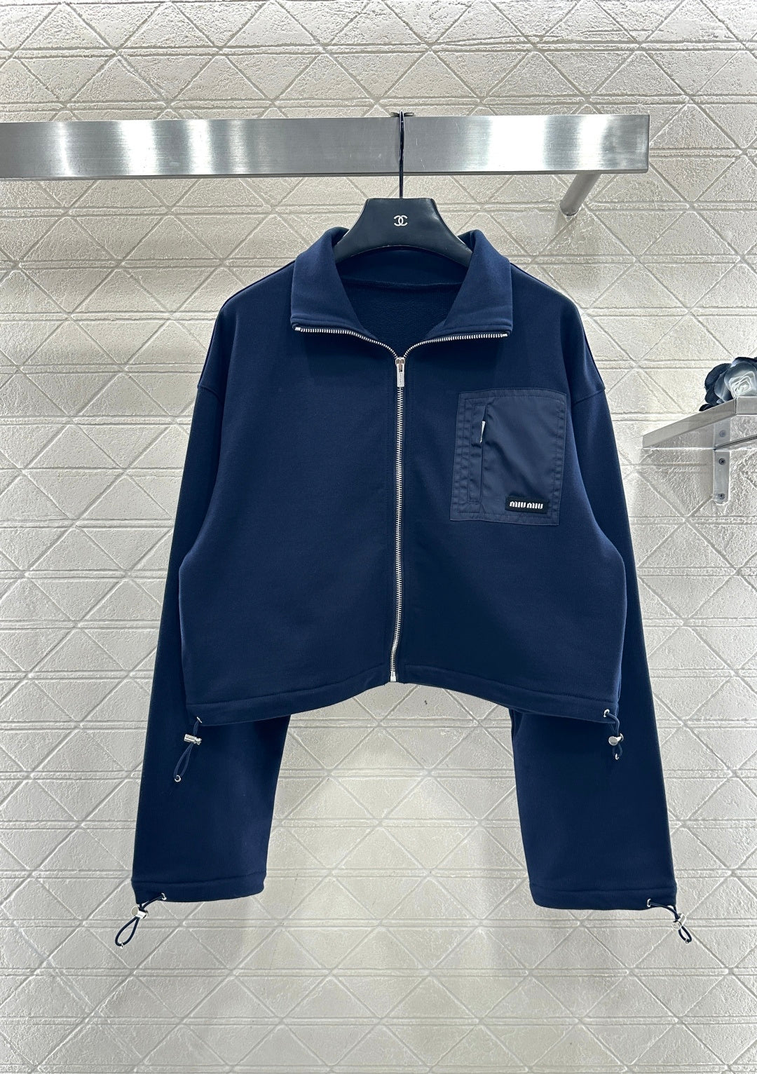 Zipper drawstring skirt