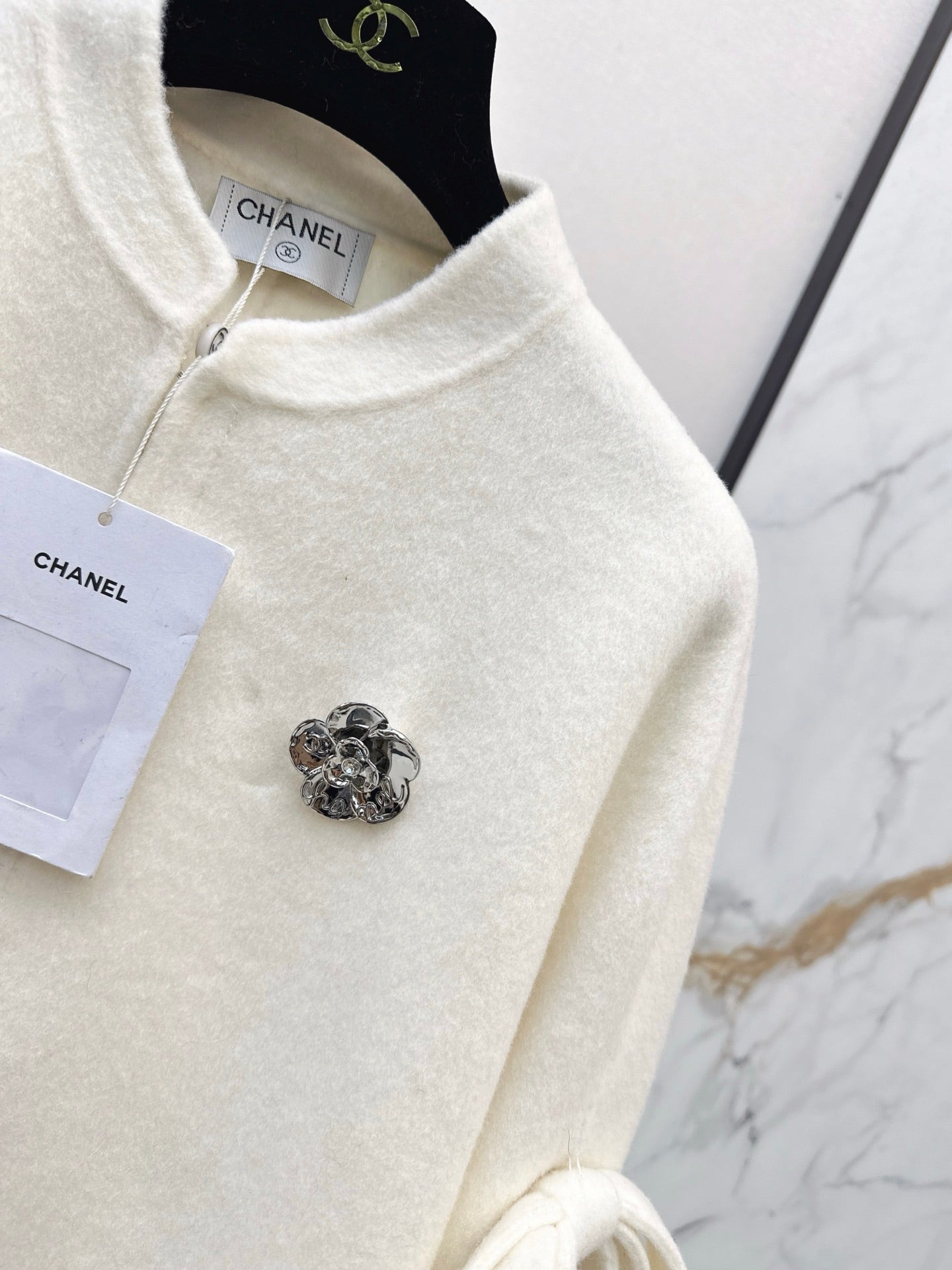 Double bow decoration cloak coat