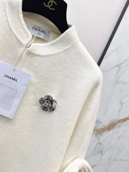 Double bow decoration cloak coat