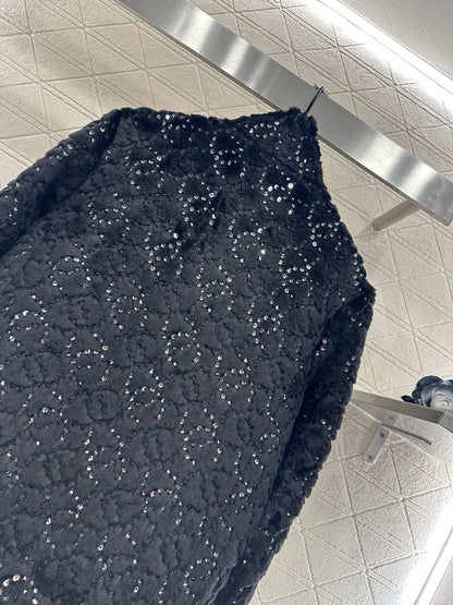 Stand up collar zipper fur cotton coat jacket