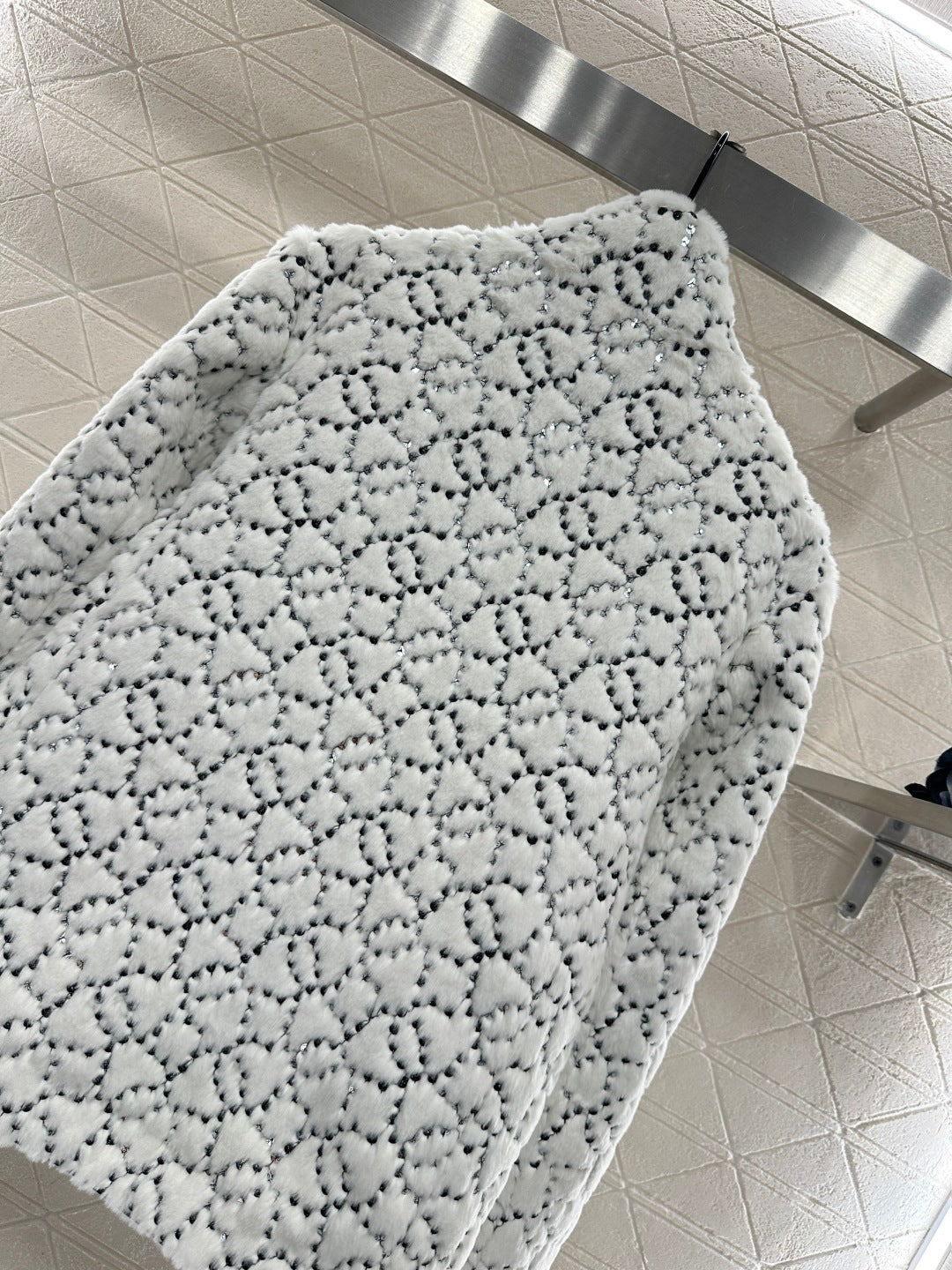 Stand up collar zipper fur cotton coat jacket