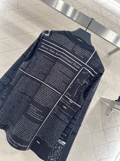 Round neck floral print base shirt