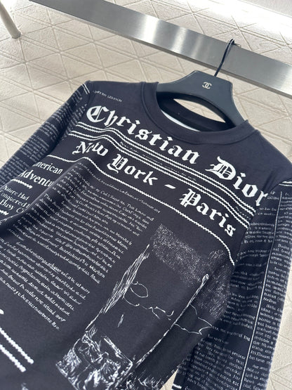 Round neck floral print base shirt