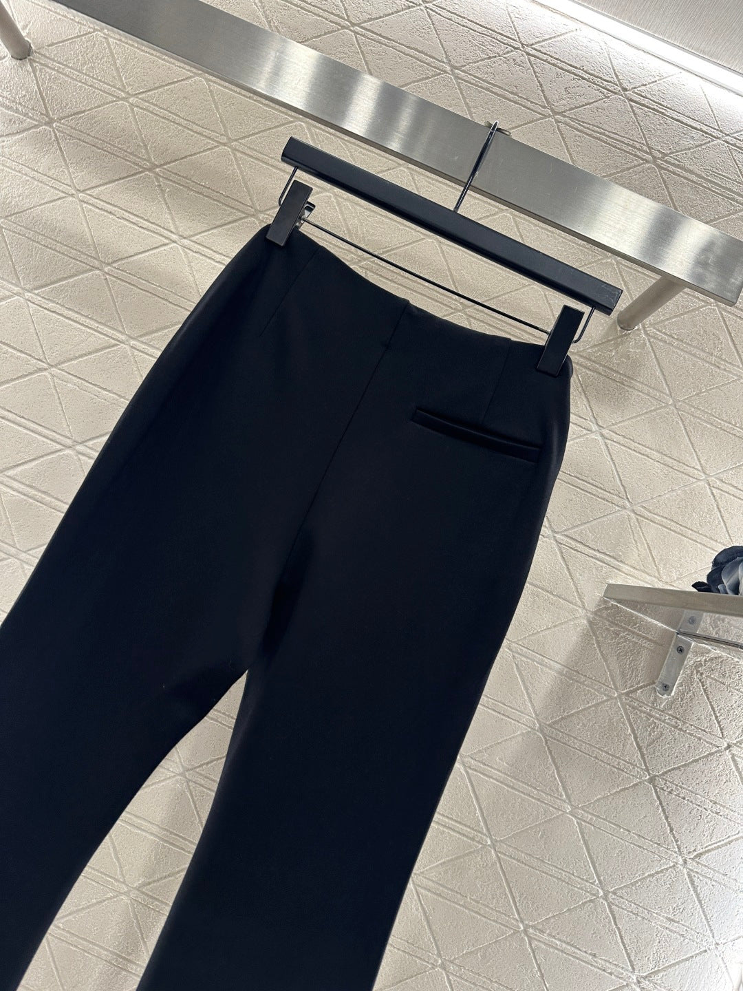 Micro zipper retro elastic pants