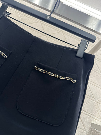 Micro zipper retro elastic pants