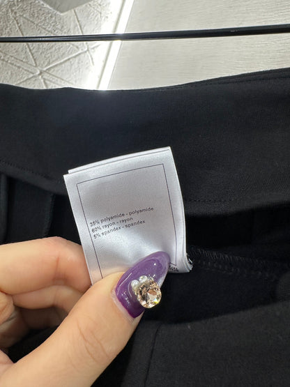 Micro zipper retro elastic pants