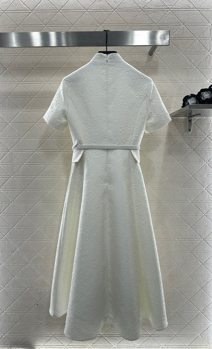 Pleated waistband dress