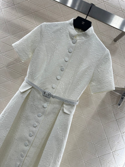 Pleated waistband dress