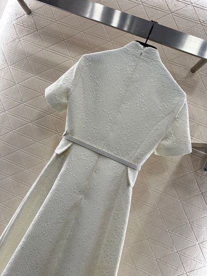 Pleated waistband dress