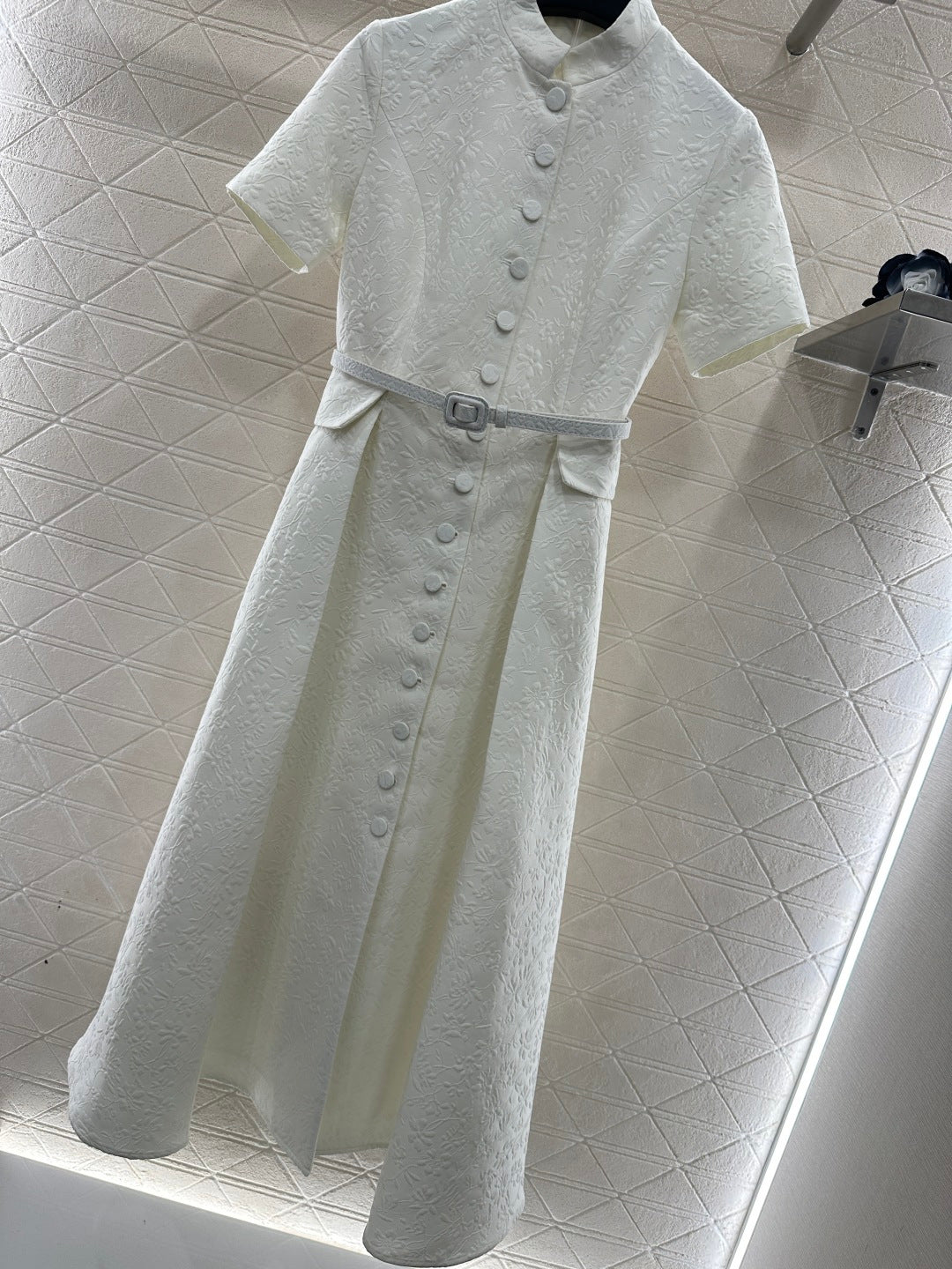 Pleated waistband dress