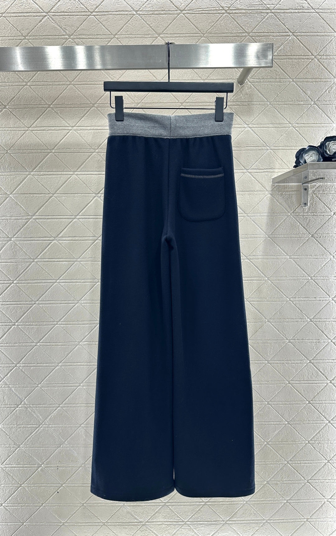 Drawstring wide leg pants