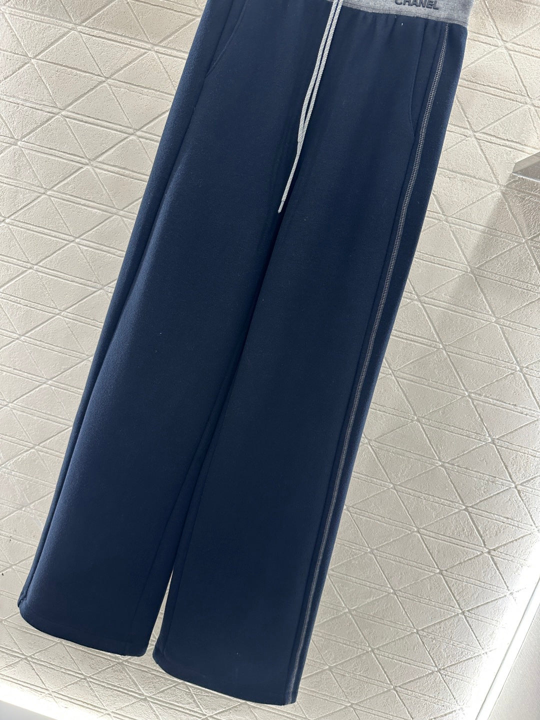 Drawstring wide leg pants