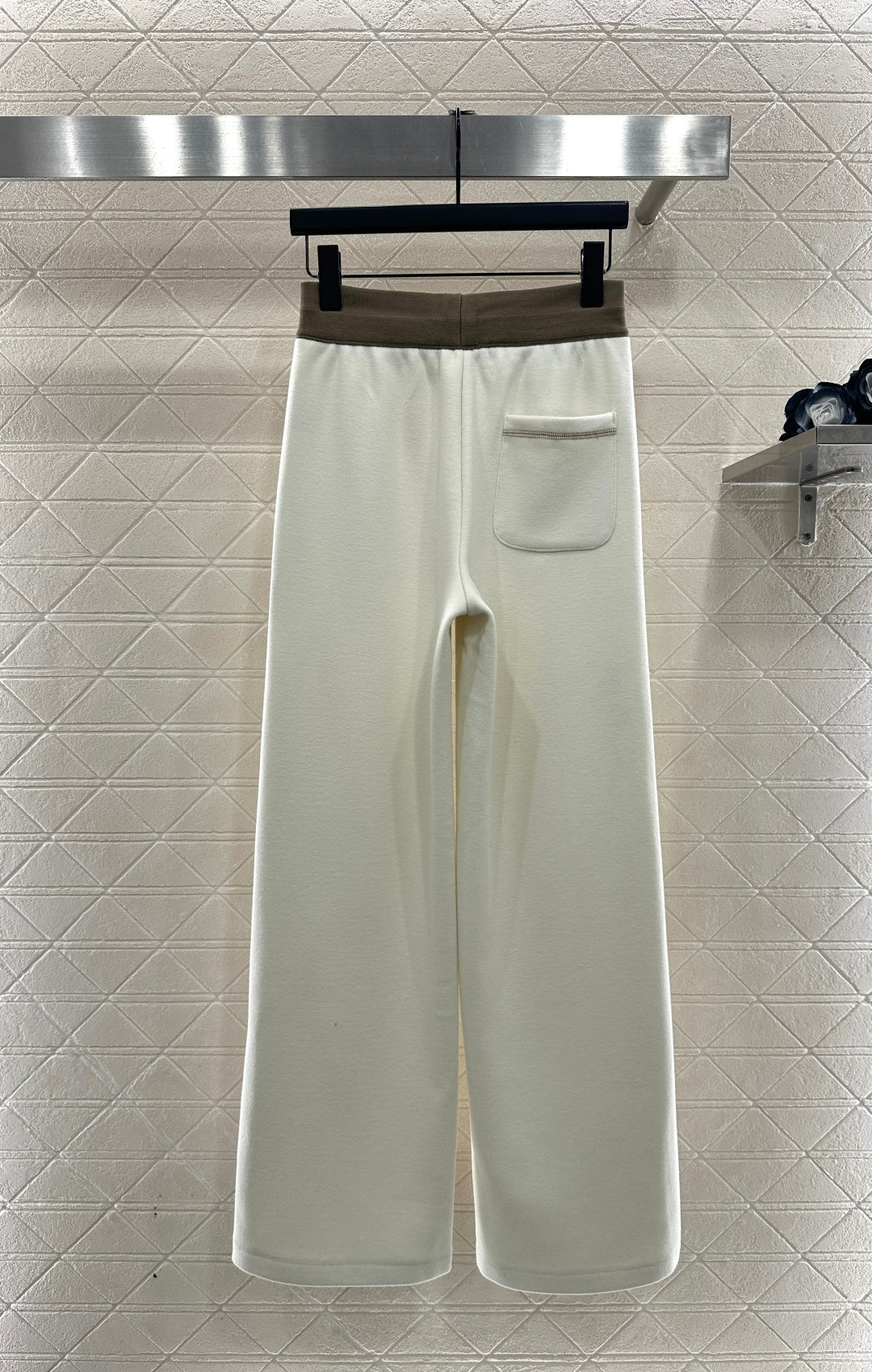 Drawstring wide leg pants