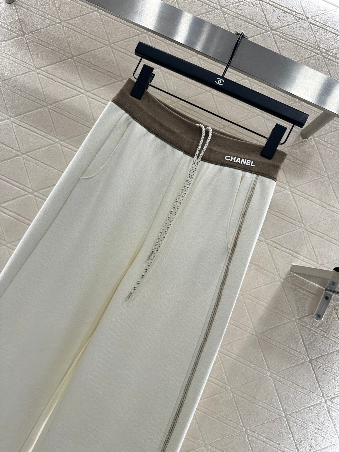 Drawstring wide leg pants