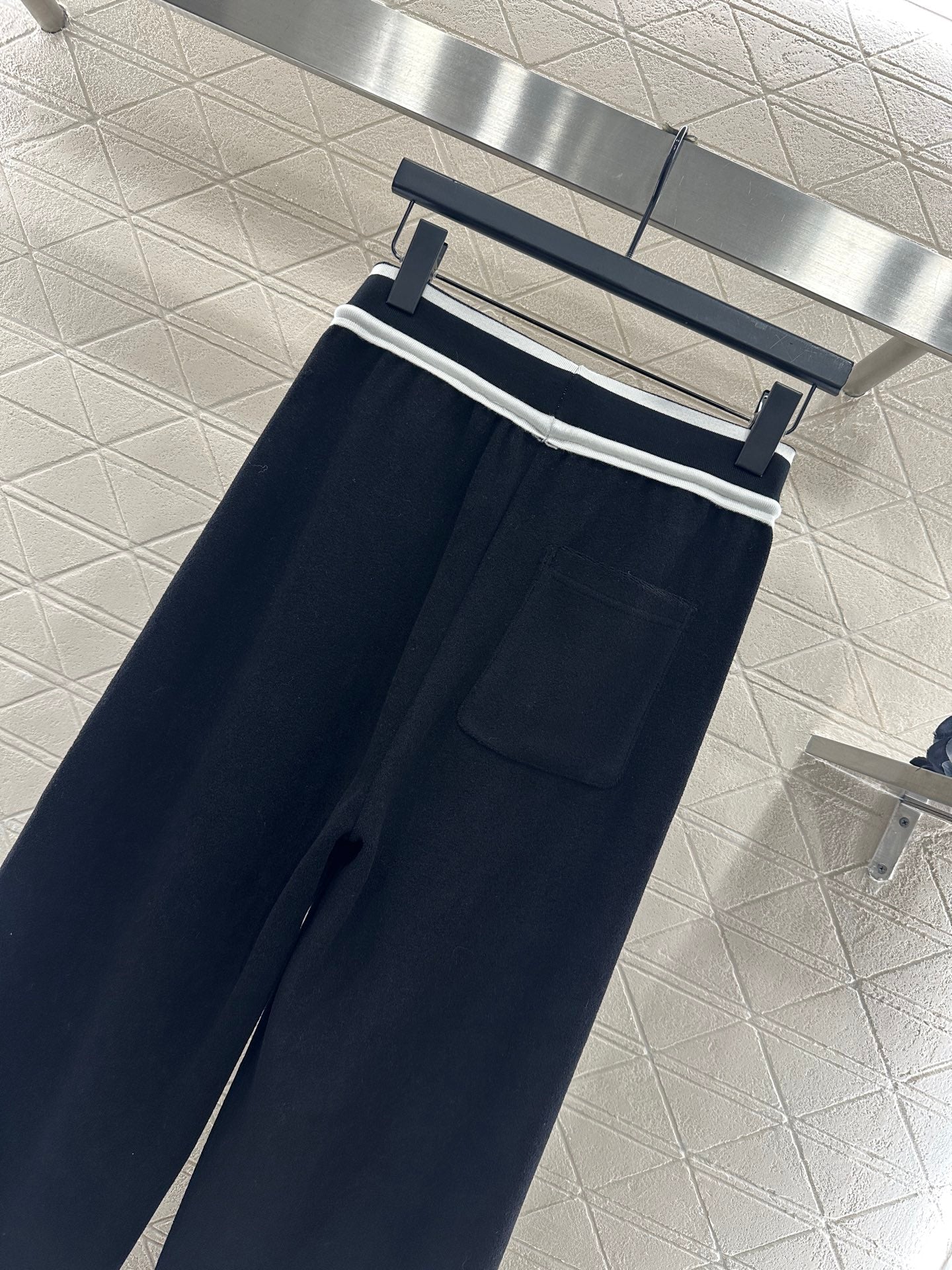 Color blocking drawstring straight leg pants