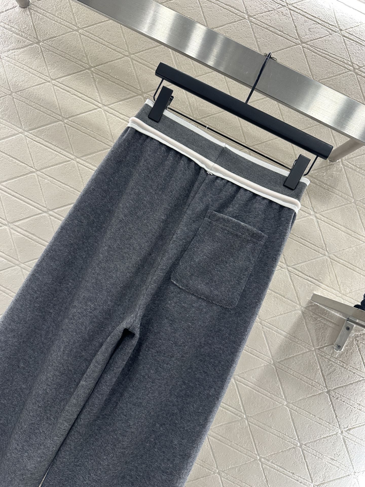 Color blocking drawstring straight leg pants