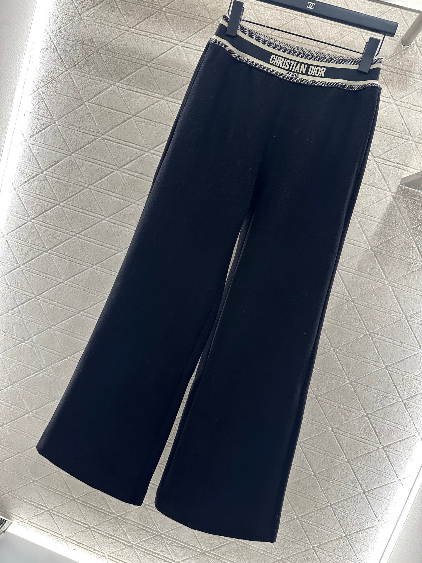 Woolen casual woven belt pants
