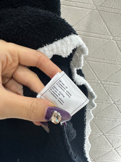 Color blocking knitted camisole skirt