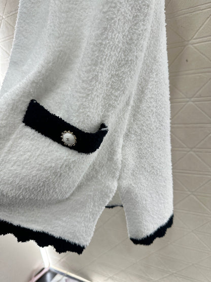 Color blocking knitted camisole skirt