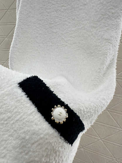 Color blocking knitted camisole skirt