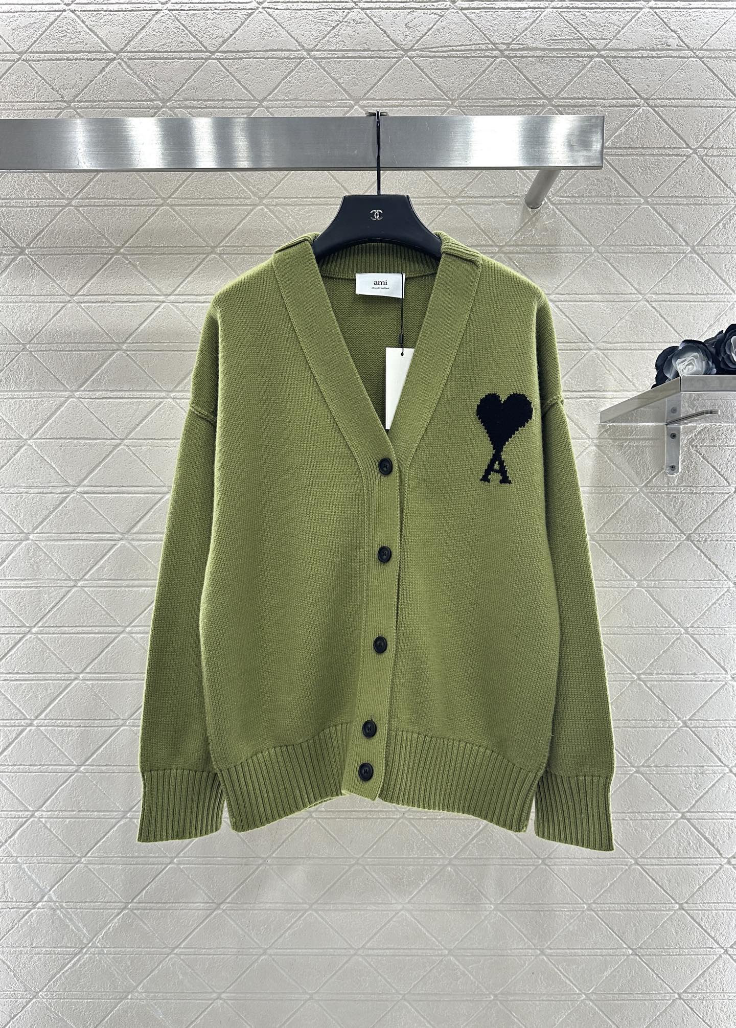 Heart knitted cardigan