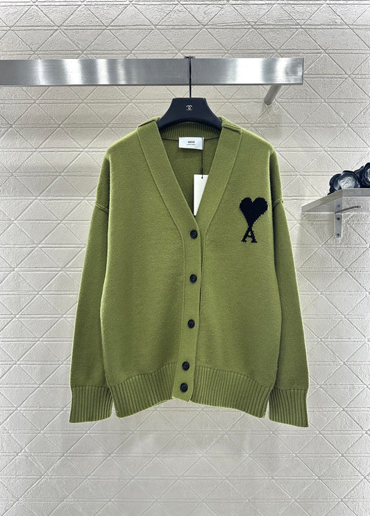 Heart knitted cardigan