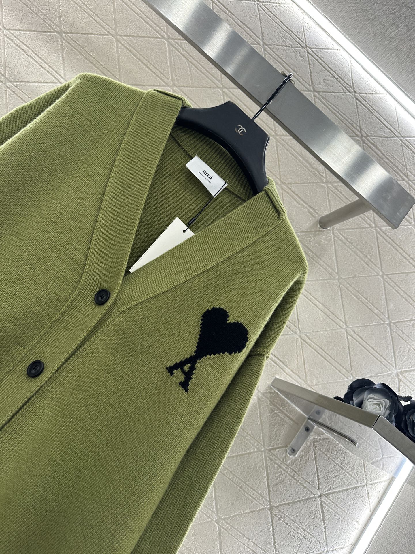 Heart knitted cardigan