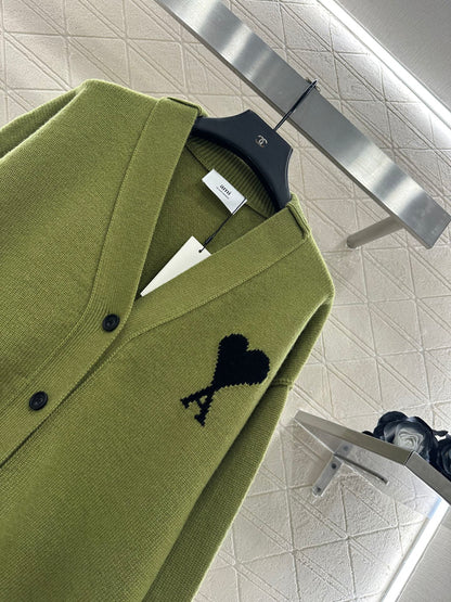 Heart knitted cardigan