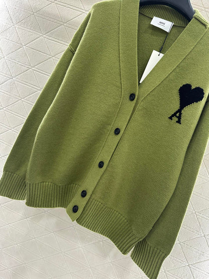 Heart knitted cardigan