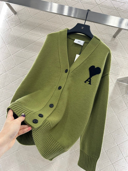 Heart knitted cardigan