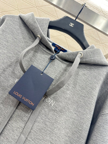 Hooded drawstring short hoodie