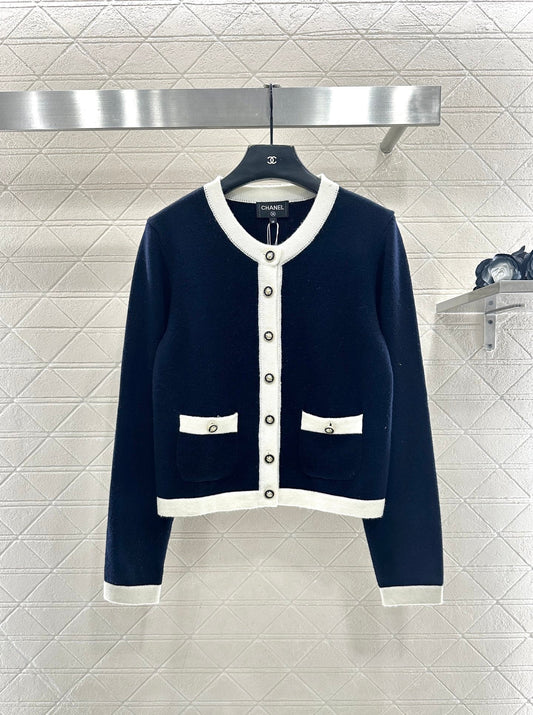 Color blocked border cardigan