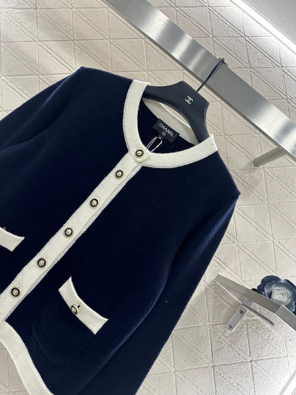 Color blocked border cardigan