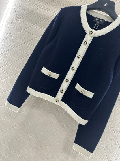 Color blocked border cardigan