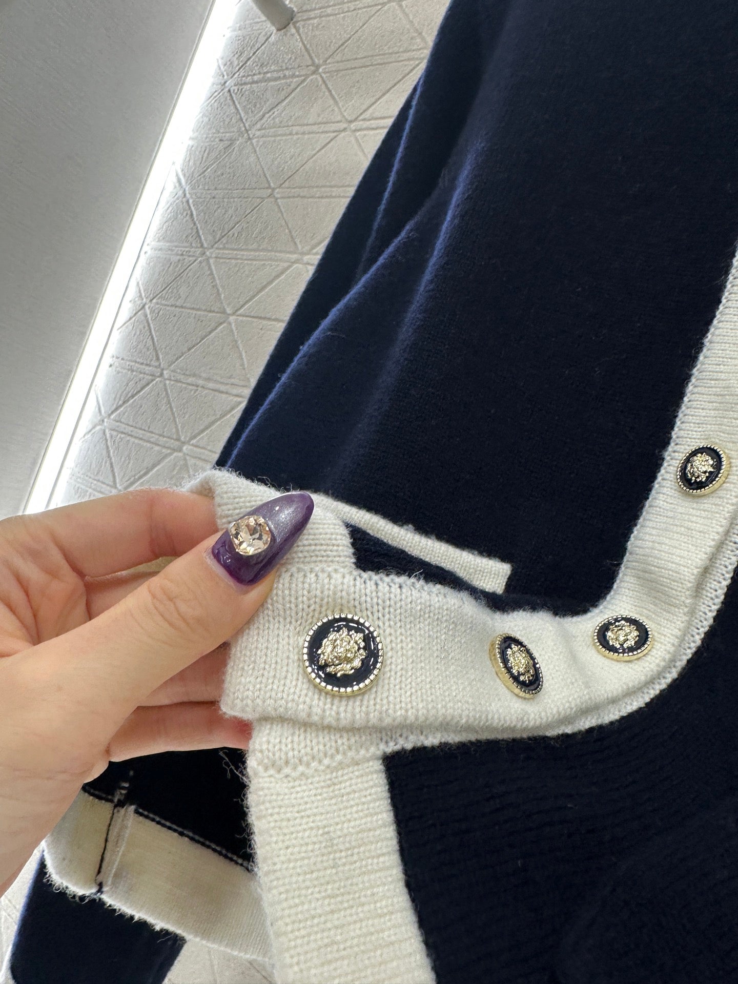 Color blocked border cardigan