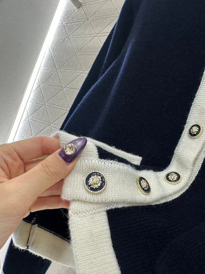 Color blocked border cardigan