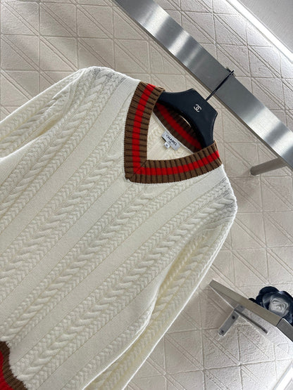 Fried Dough Twists Stripe Sweater