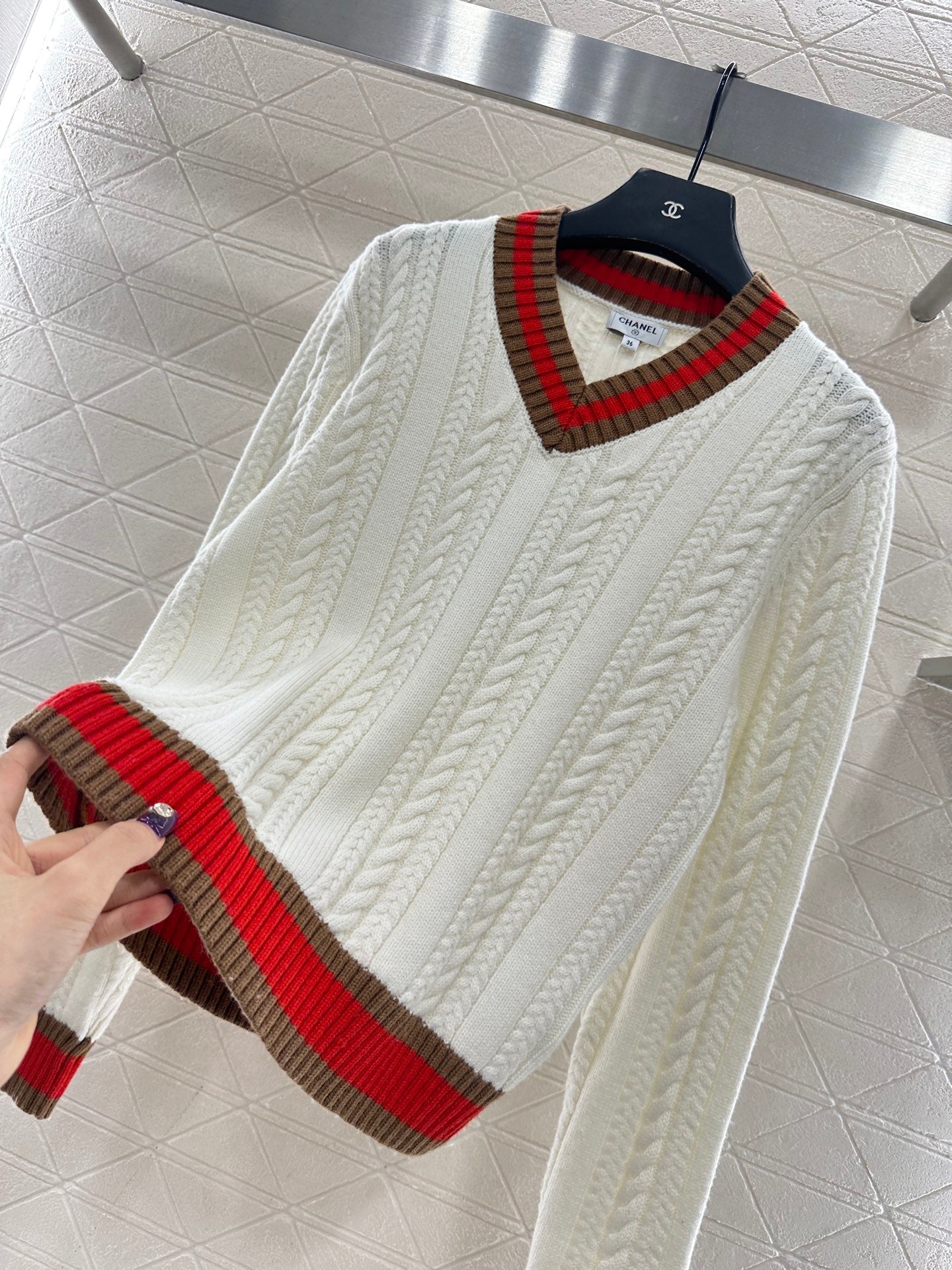 Fried Dough Twists Stripe Sweater