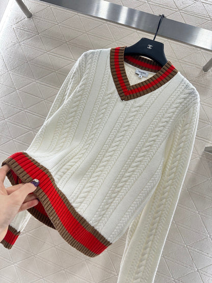 Fried Dough Twists Stripe Sweater