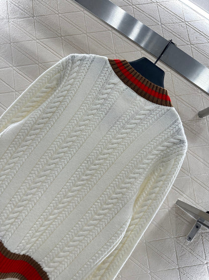 Fried Dough Twists Stripe Sweater