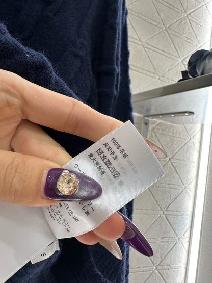 Round neck crochet letter sweater