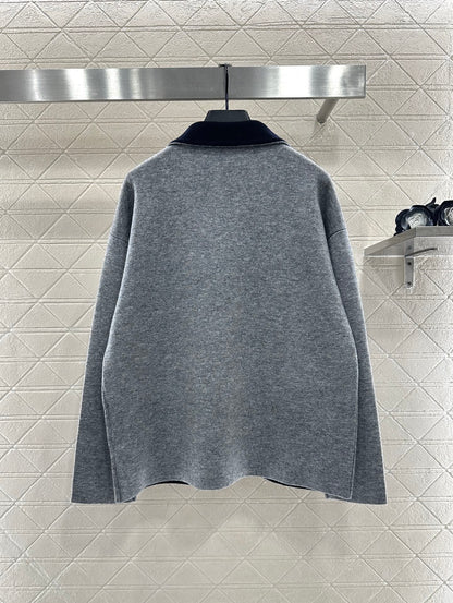 Half open collar top