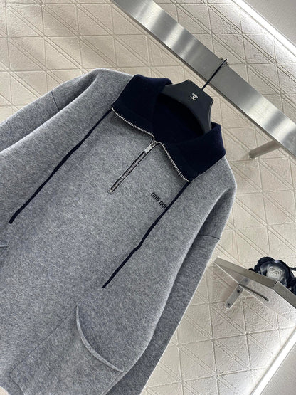 Half open collar top