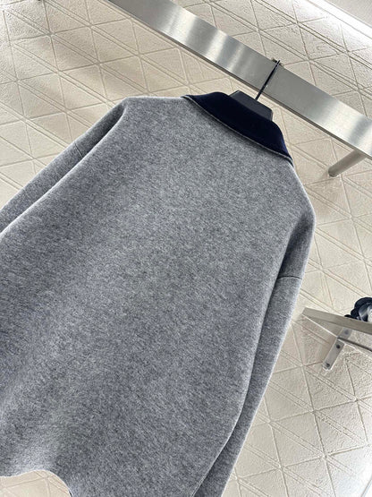 Half open collar top